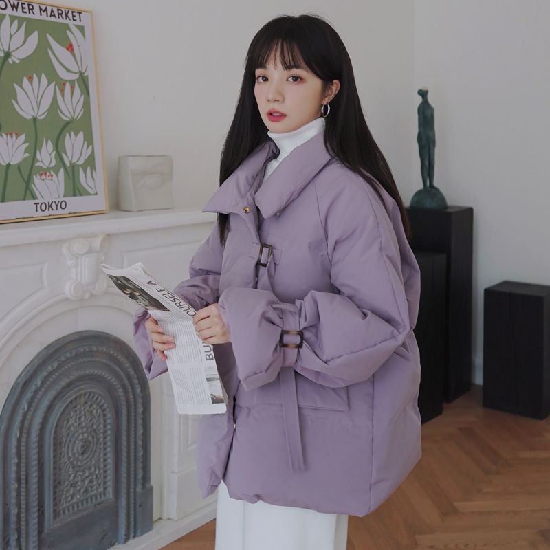 波司澄羽绒服紫色羽绒棉服女冬季小个子新款韩系温柔棉袄学生港风