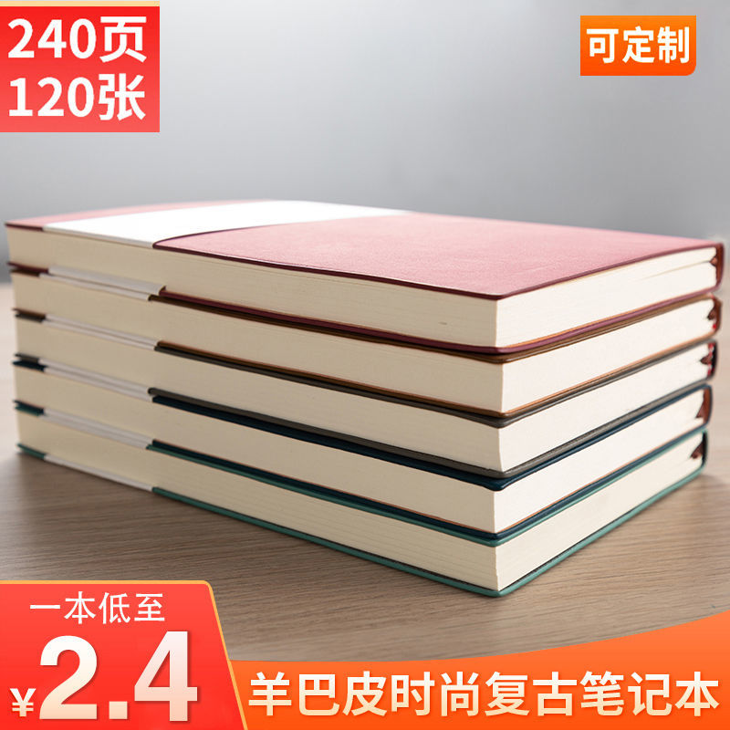 A-2 厂家羊巴皮创意笔记本本子a5加超厚记事本简约日记本