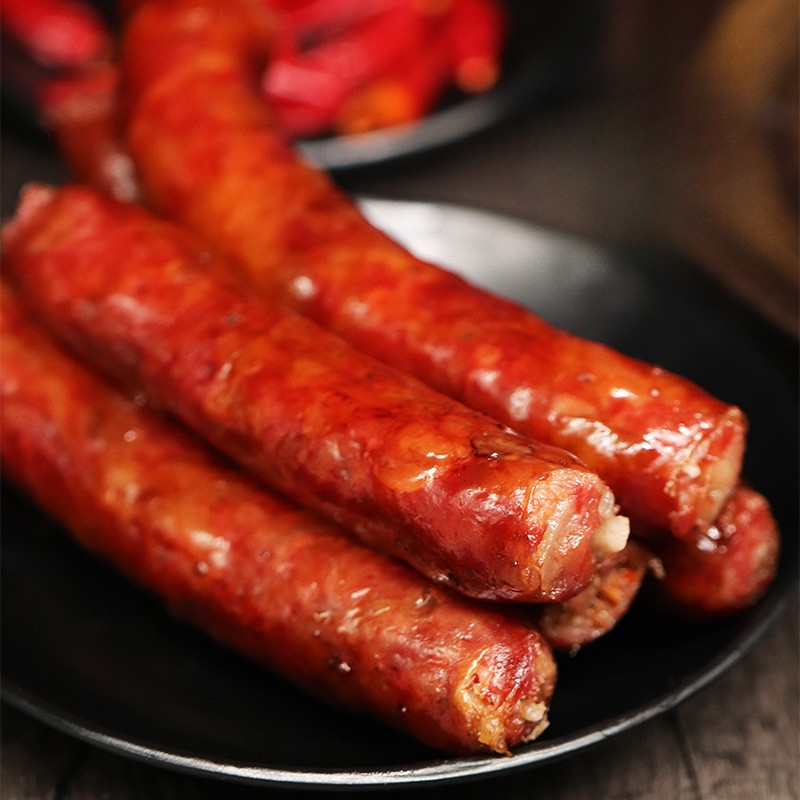 腊香肠500g A 7分瘦手工香肠恩施柴火烟熏腊味原味麻辣味