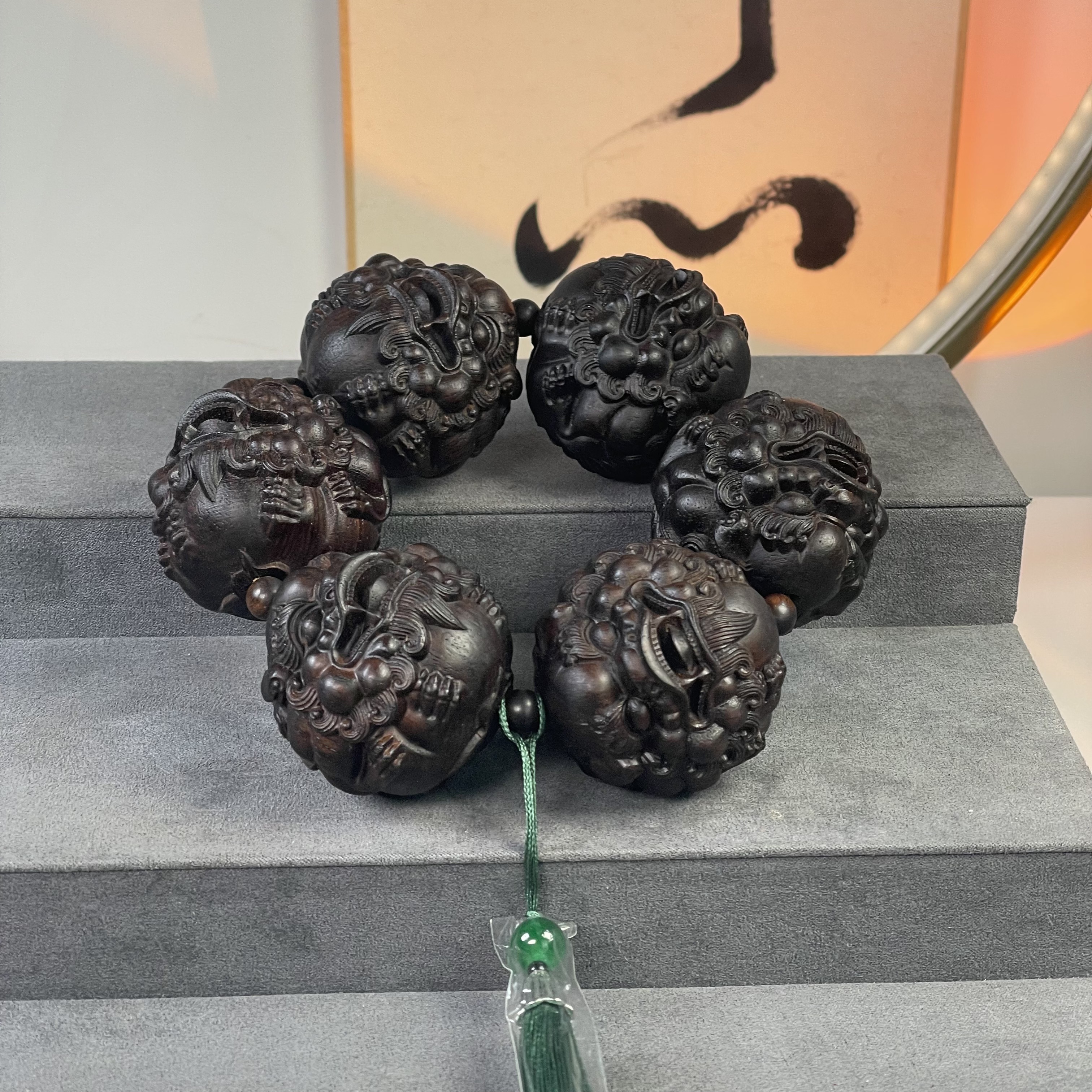 5.0貔貅大手持 5.0CM成品 木雕手串佩戴盘玩