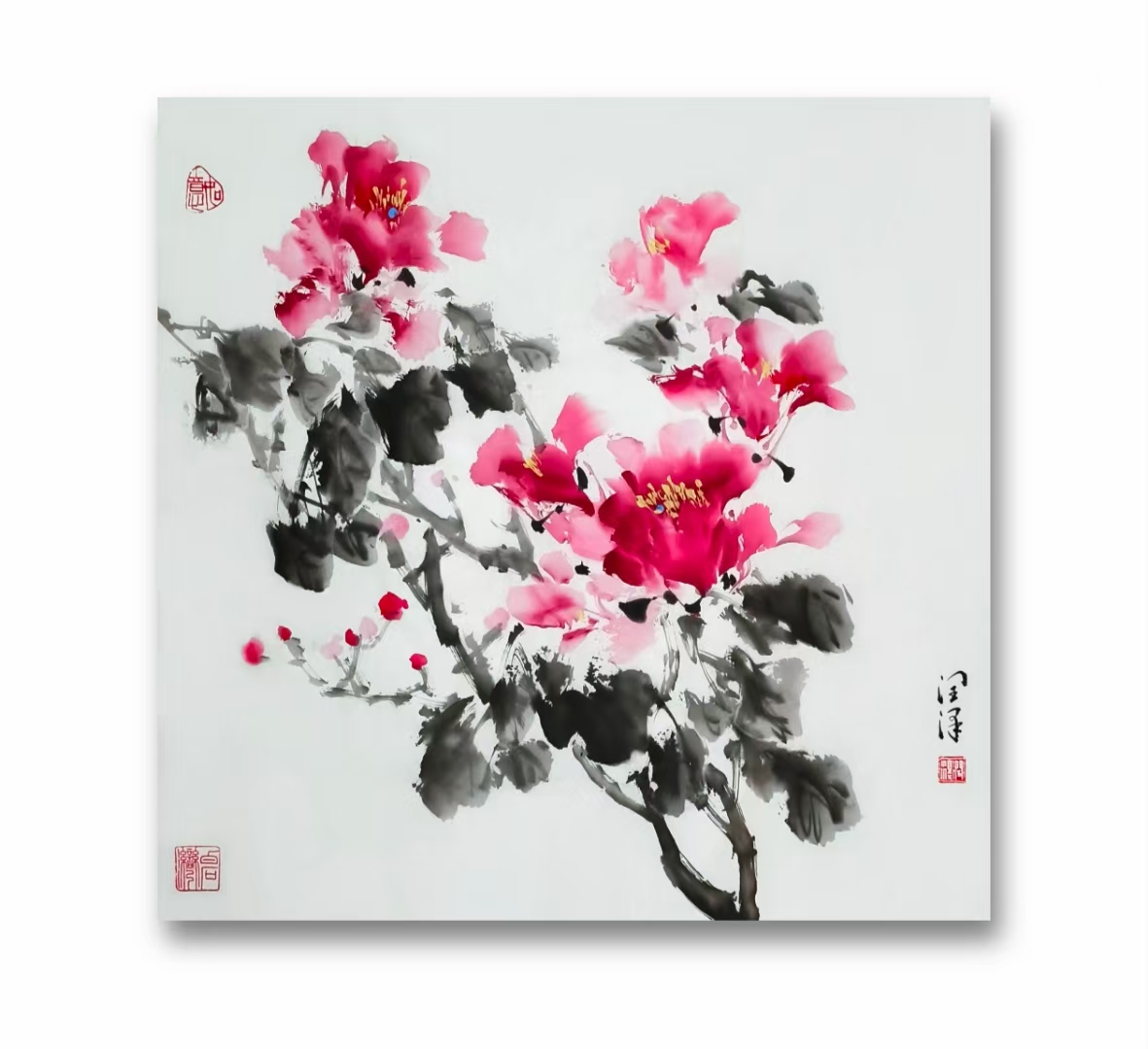 原创国画 国画天香牡丹
