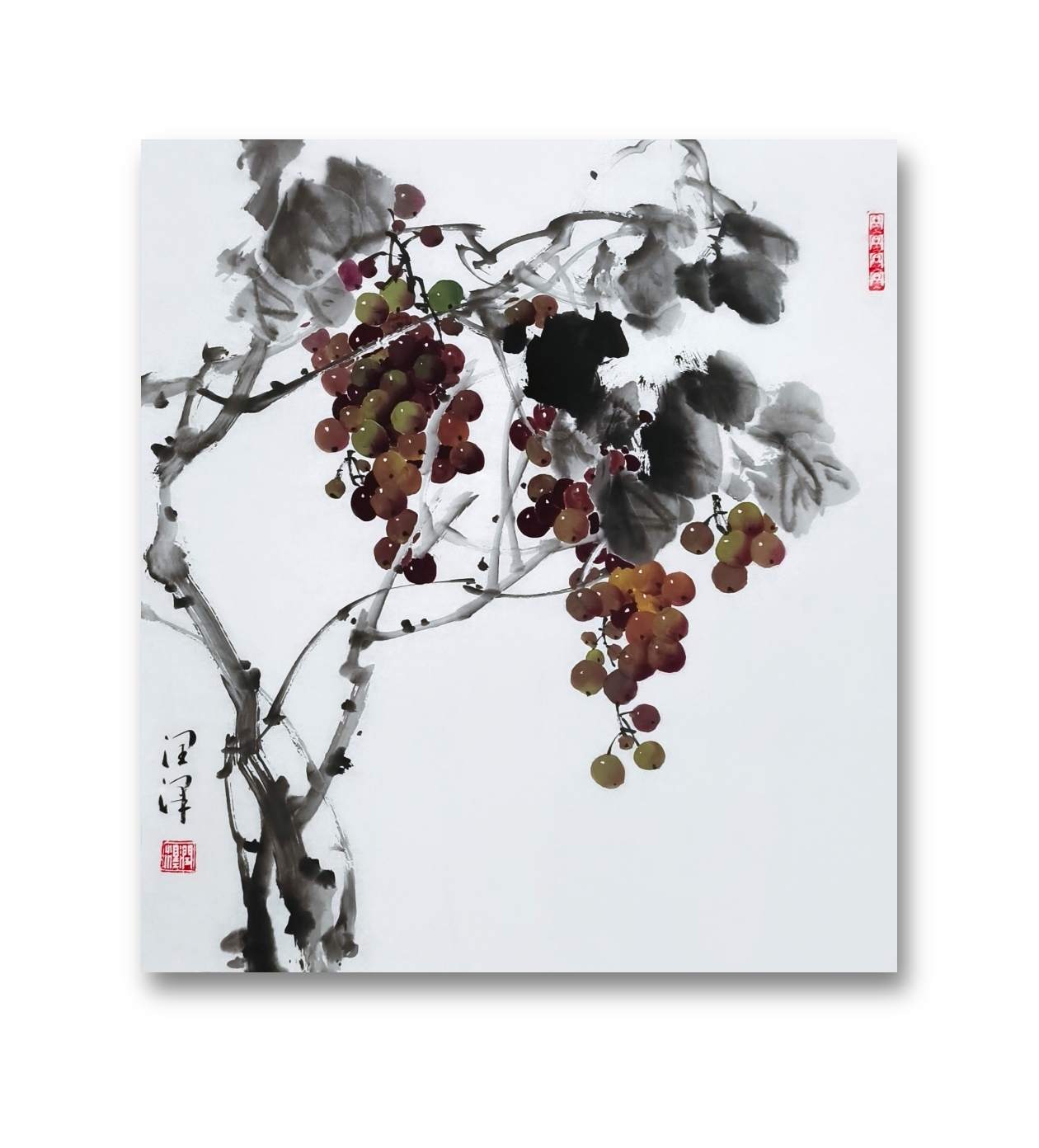 原创国画  硕果满园