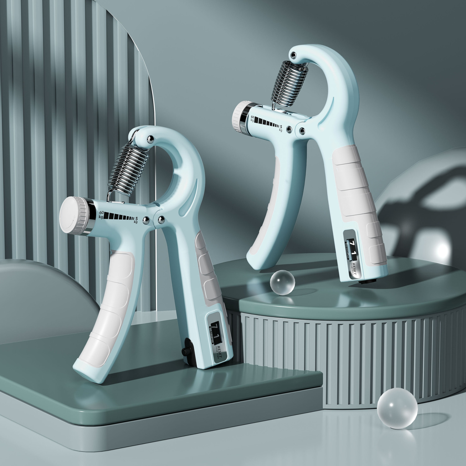 高端计数握力器男女专业练手力臂肌便携式手指健身减压计数锻炼