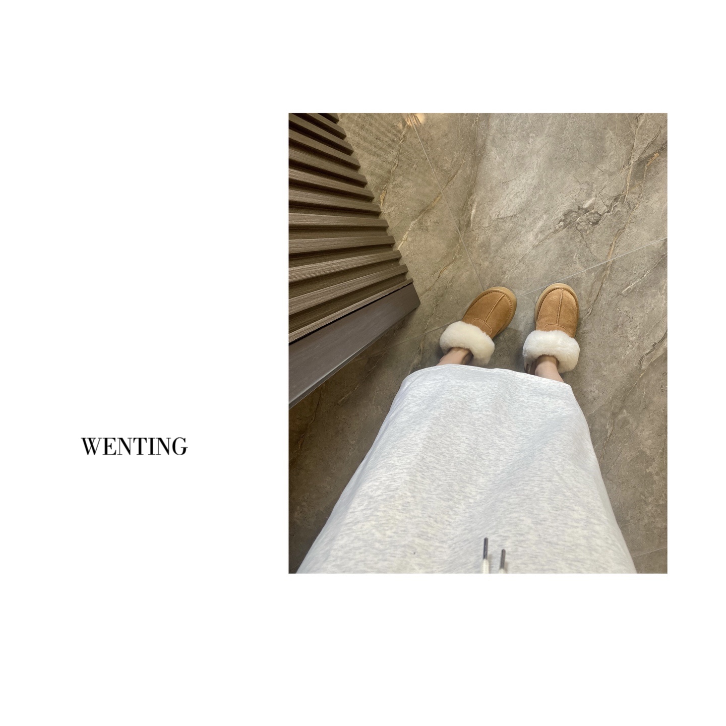 WENTING 冬季加绒 韩系百搭纸片人自制超好看休闲裙子