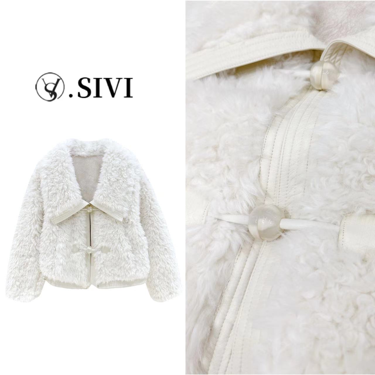 熙薇气质羊-毛外套【繁星坠梦】冬季新款时尚轻奢上衣F6762