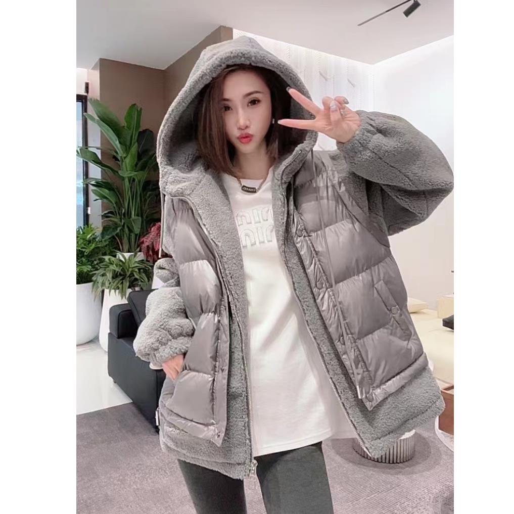 熙薇轻奢气质外套【岁月如歌】冬季新款时尚连帽上衣F6891