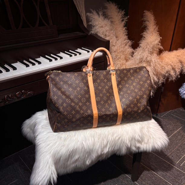 95新 LouisVuitton/路易威登 keepall老花旅行袋 全原始【士多梨】