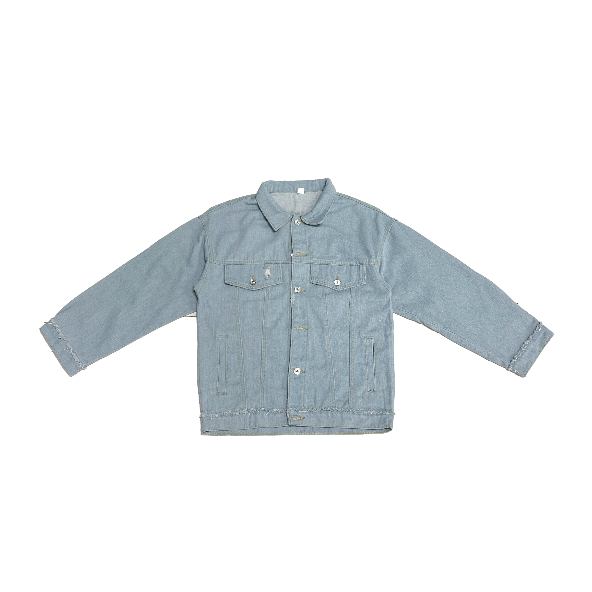 【伊人风尚服饰推荐】2024年早秋新款潮牌做旧长袖牛仔外套4689