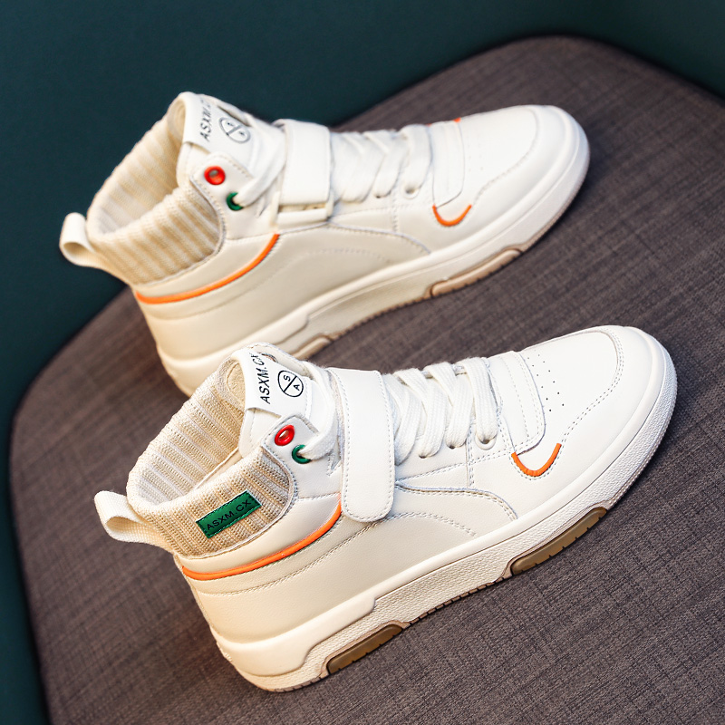 回力瑞马丁靴女2023年新款春秋厚底短靴子女百搭休闲小白高帮板鞋