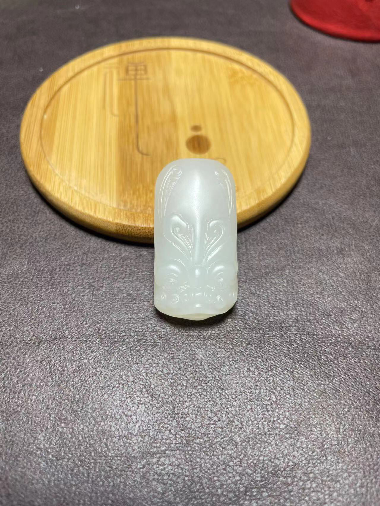 和田玉青海野牛沟一级白手工雕刻貔貅挂件 百搭款白色精雕巧雕