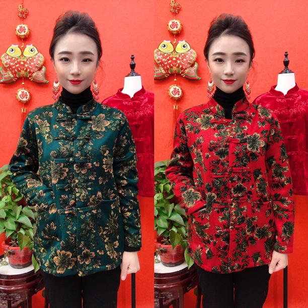 新款如意花盘扣开衫（加绒）