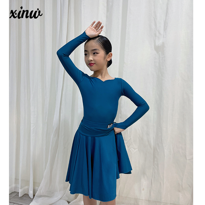 xinw专业拉丁舞规定演出比赛服少儿女童高端赛事训练功舞蹈服装