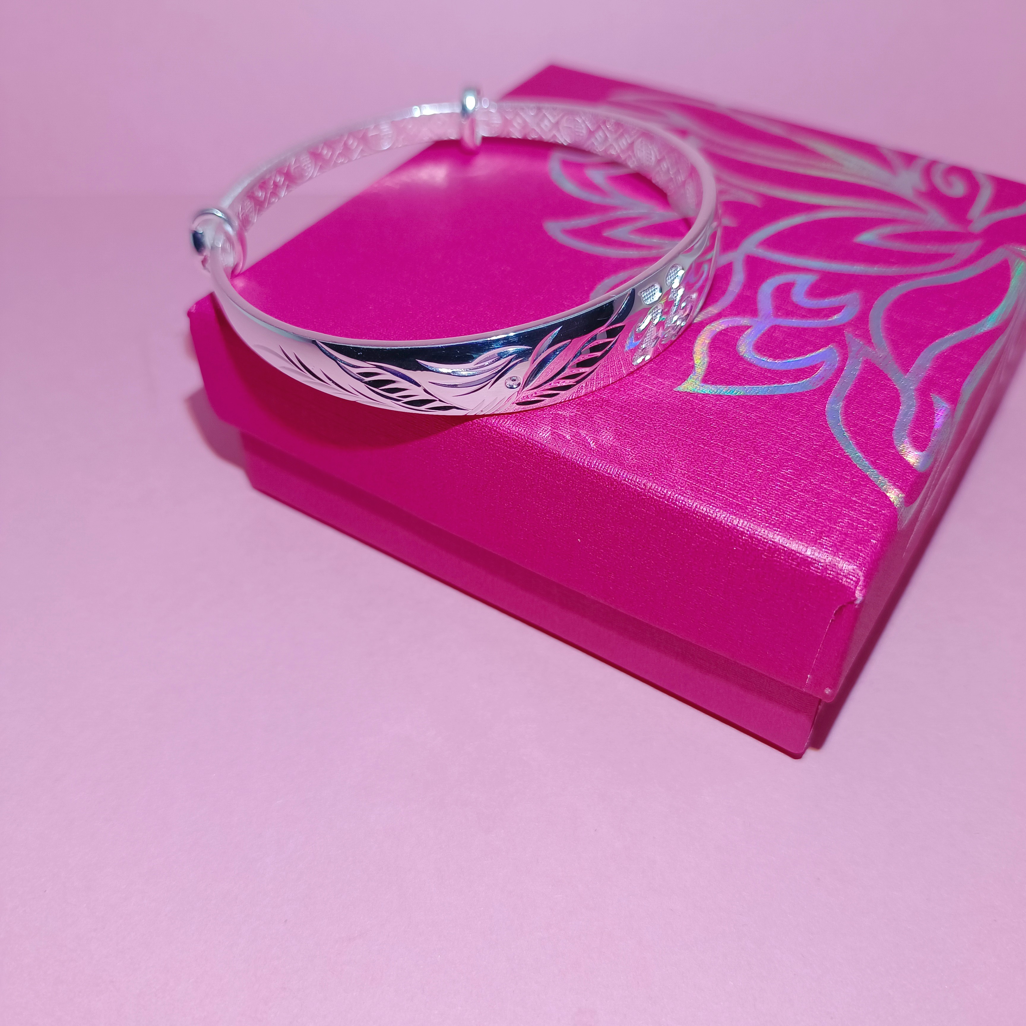 足银手镯 足银手镯 经典民族风凤凰来仪复古推拉实心手环