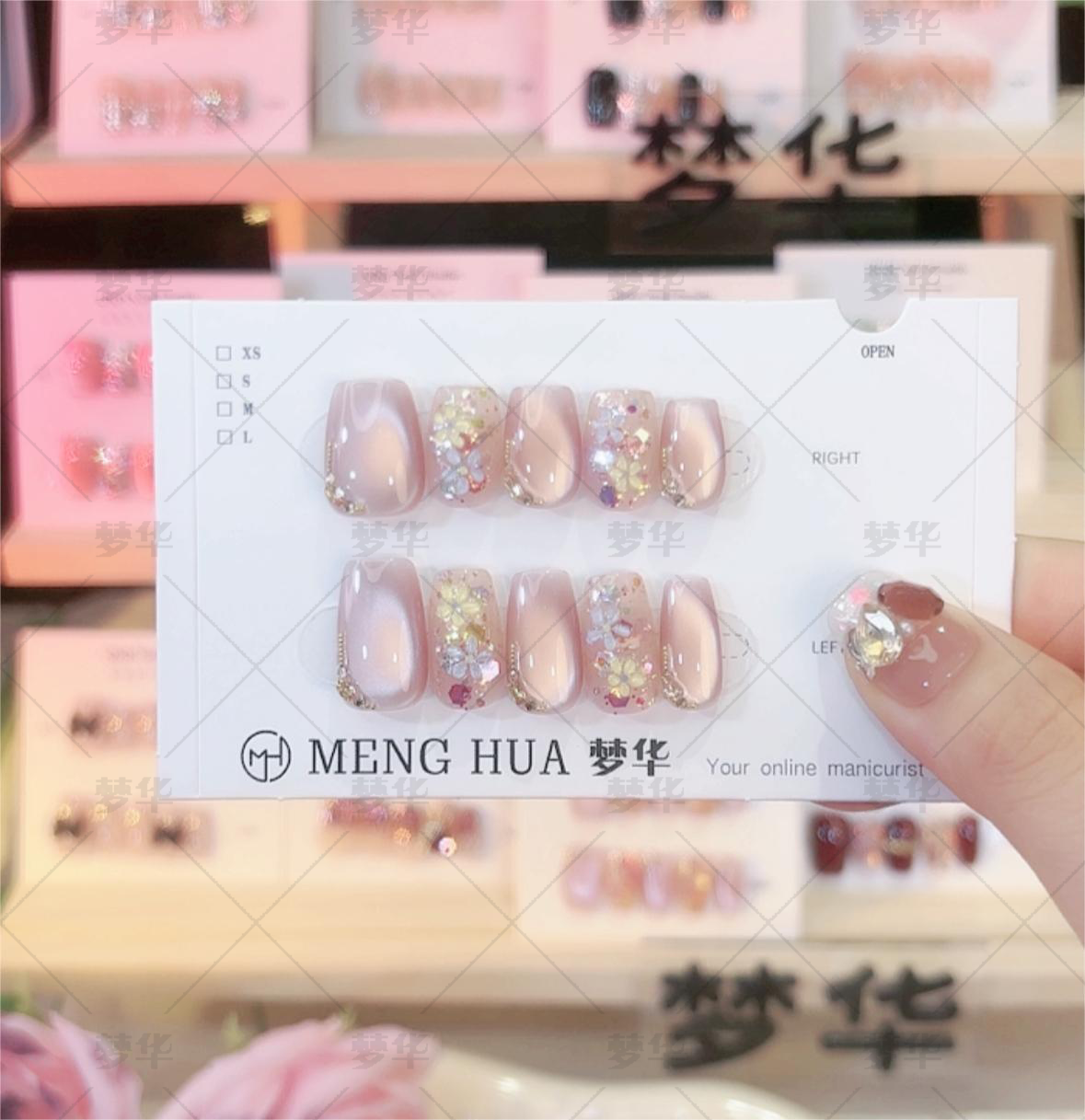 立体小花-纯手工美甲 可重复穿戴
