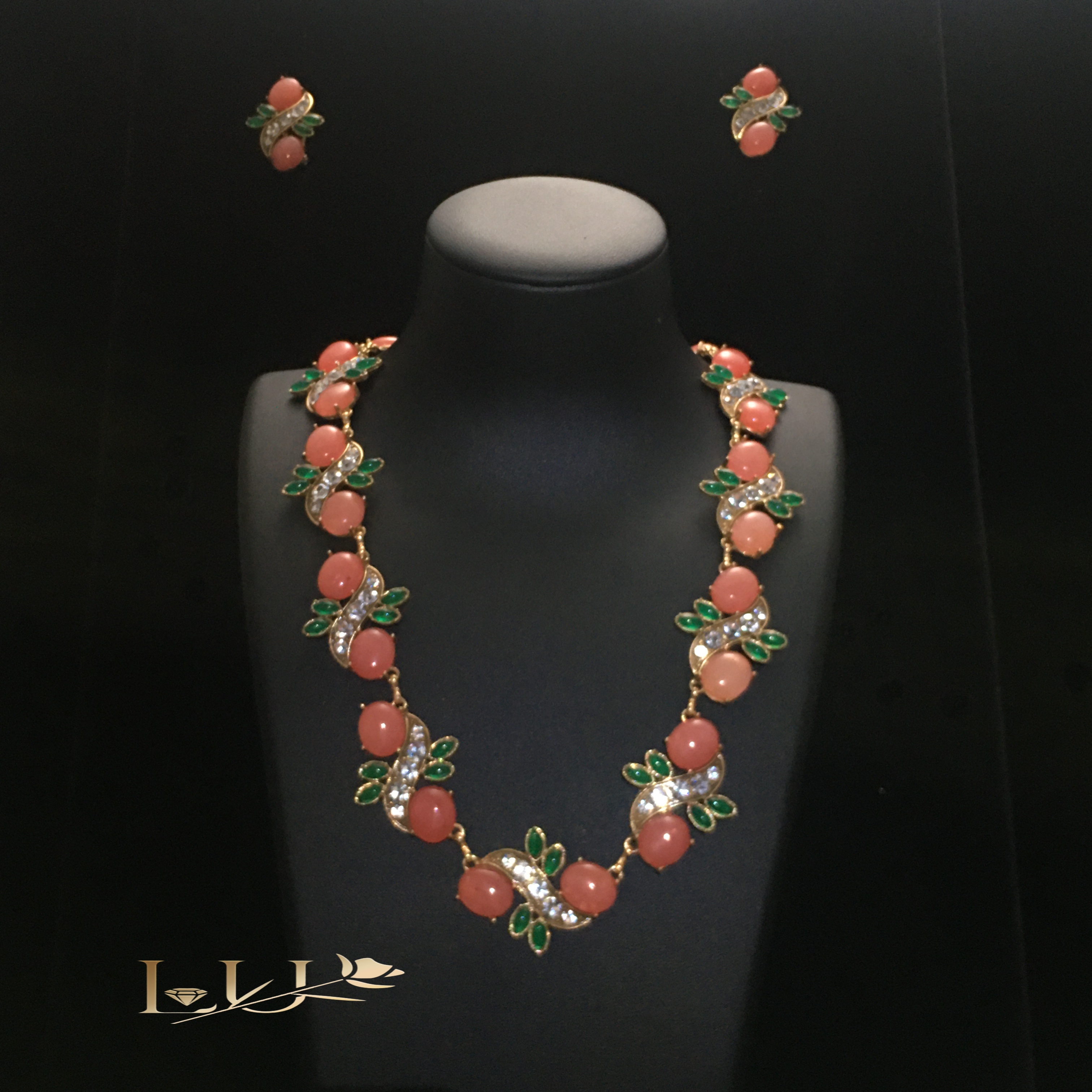 铜合金石英石项链 (浆果花园）粉粉嫩嫩的夏天热款少女色项链套装