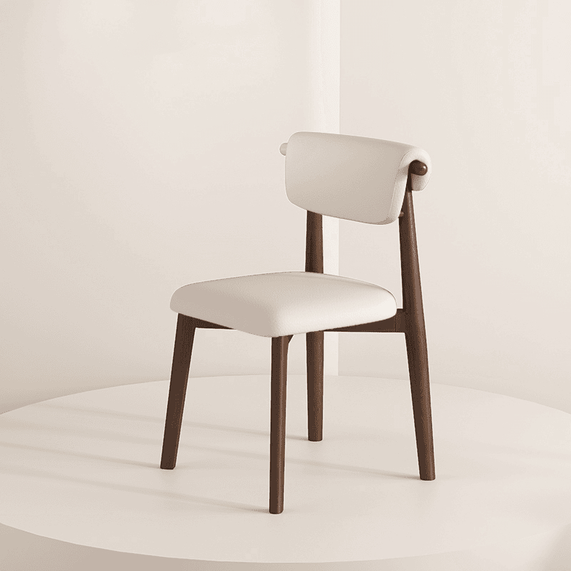 现代简约北欧白蜡木实木餐椅家用意式轻奢餐厅靠背椅酒店餐桌椅子