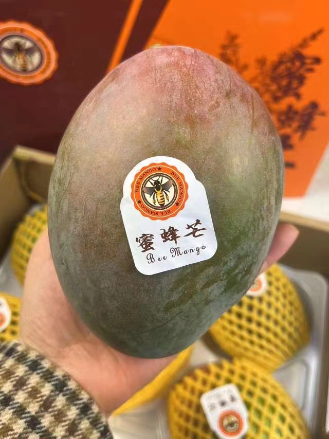 小蜜峰凯特芒果2个2斤装，果肉丝爽滑嫩，味道浓郁芳香，解芒果的馋一颗就够了