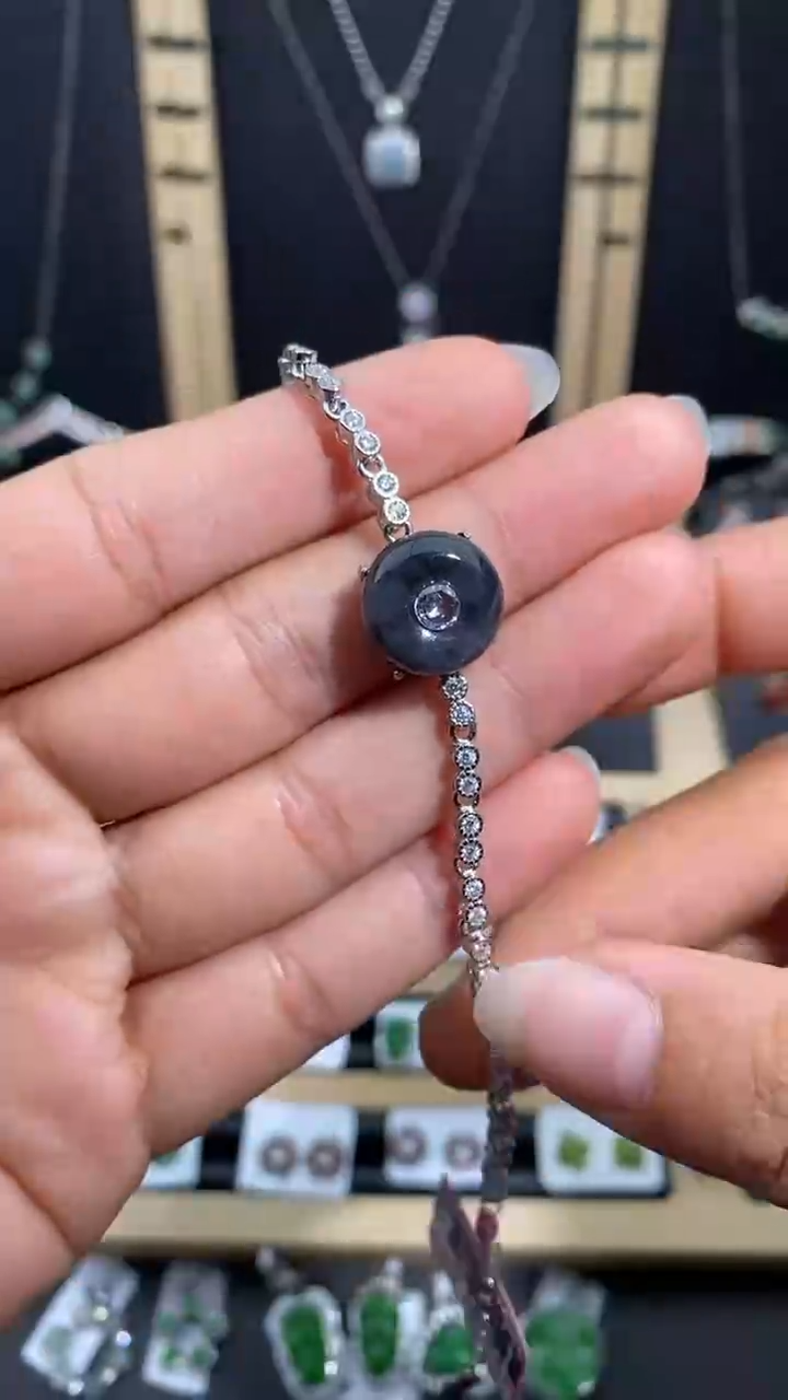 【闪购商品】翡翠手链银S925镶嵌2