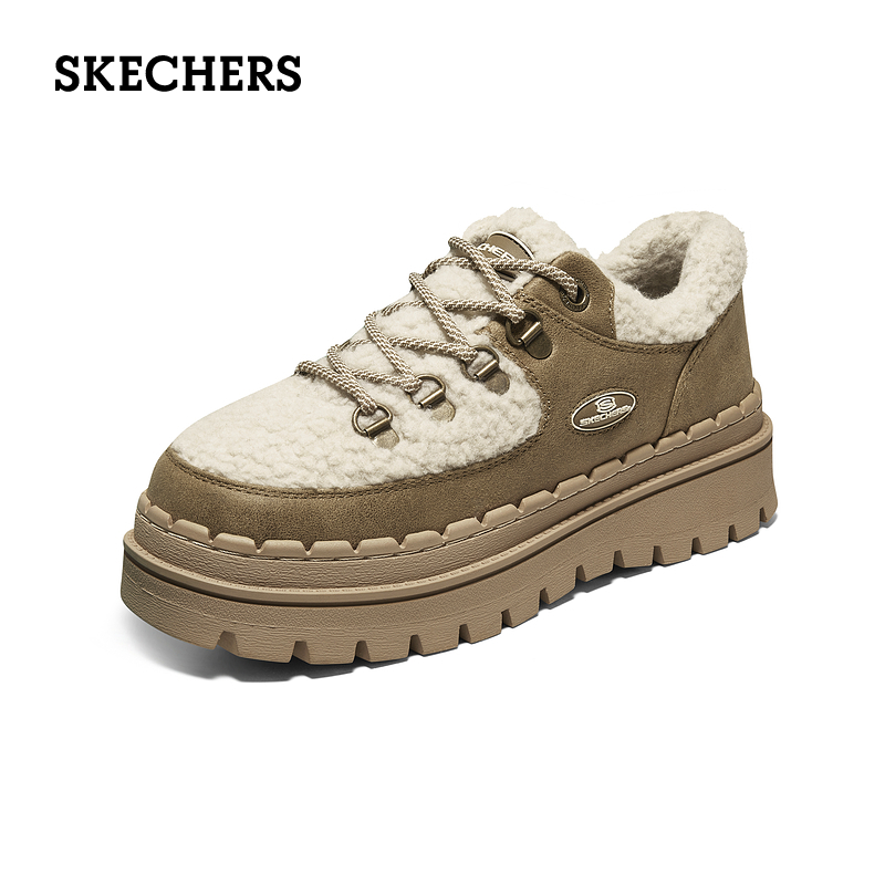 斯凯奇奶糕鞋休闲厚底增高时尚松糕鞋167902