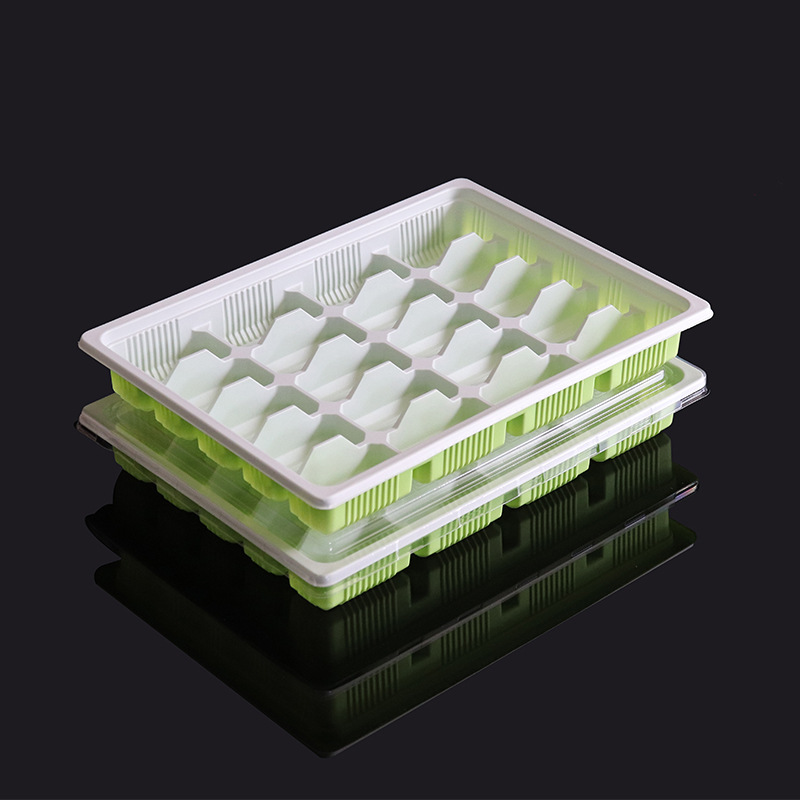 速冻饺子盒一次性熟加厚外卖打包盒带盖商用装生的水饺盒分格带盖