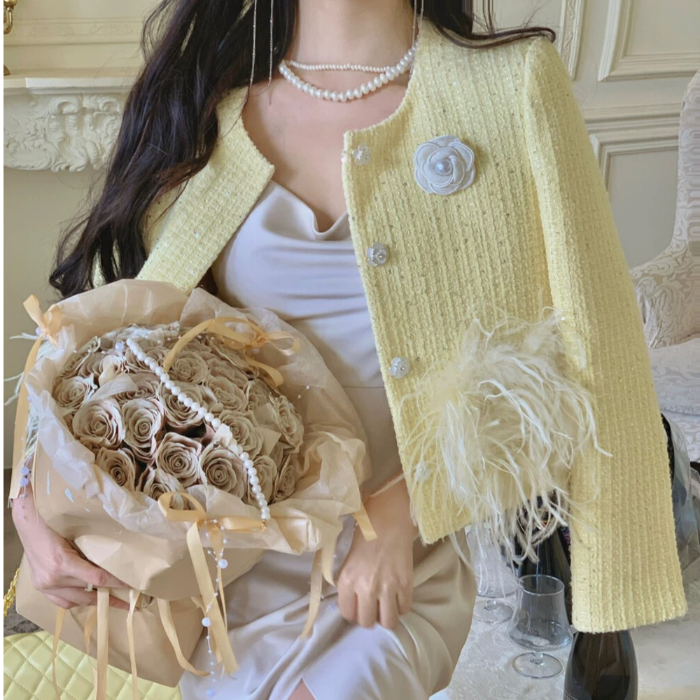 2025年秋冬新款小香风羽绒内胆上衣外套9883