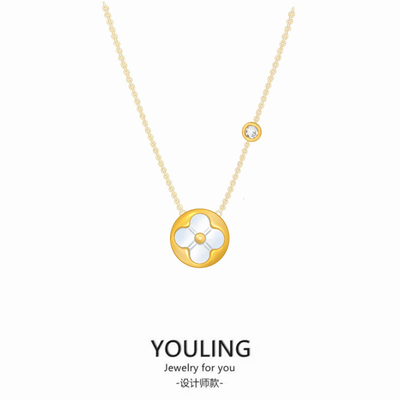 YOULING/柚琳   圆形老花项链 L158