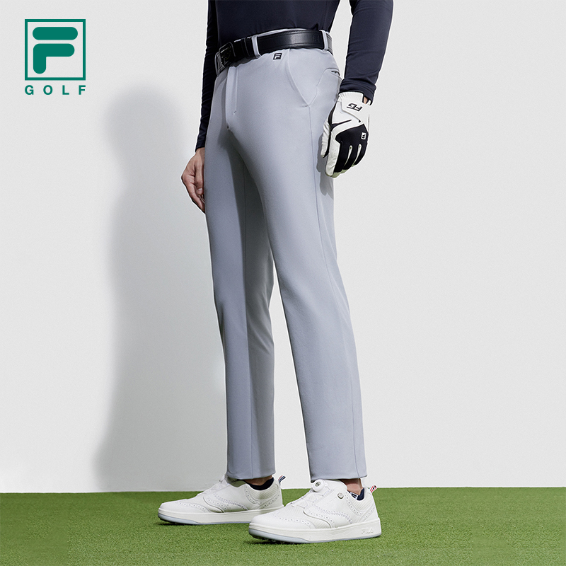 Fila/斐乐【直筒舒适款】男士秋冬季简约百搭透气梭织休闲运动长裤 