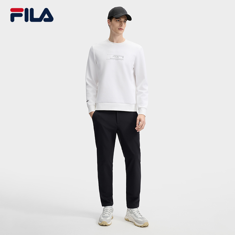 Fila/斐乐【时尚简约】25新款舒适百搭圆领潮流套头衫F11M513204F