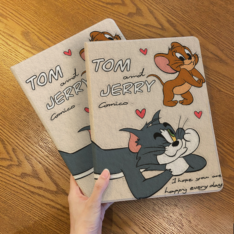 【书本式猫和老鼠】新款小米平板保护套华为荣耀带笔槽ipad可爱