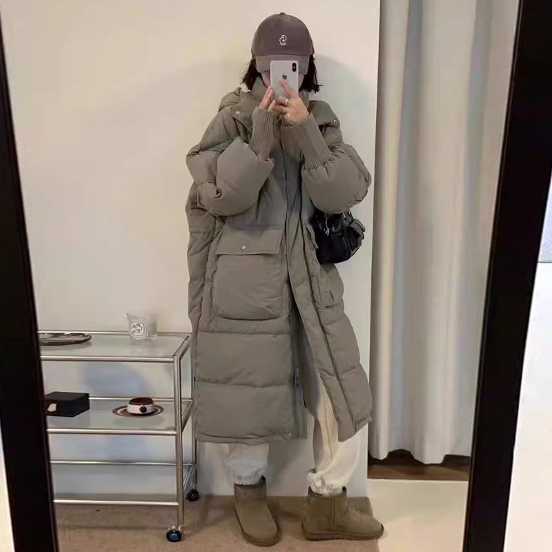 雅鹿羽绒服年终清仓特价2023冬新款羽绒羽绒服女中长款连帽韩版大