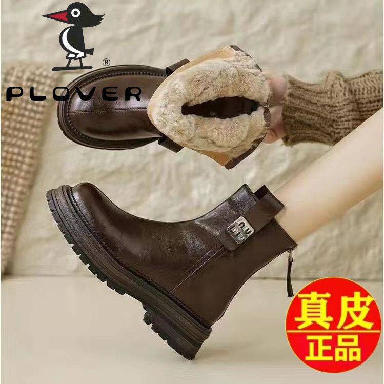 啄木鸟优质羊羔毛东北棉女鞋轻便马丁靴女新款特厚爆款英伦短靴子