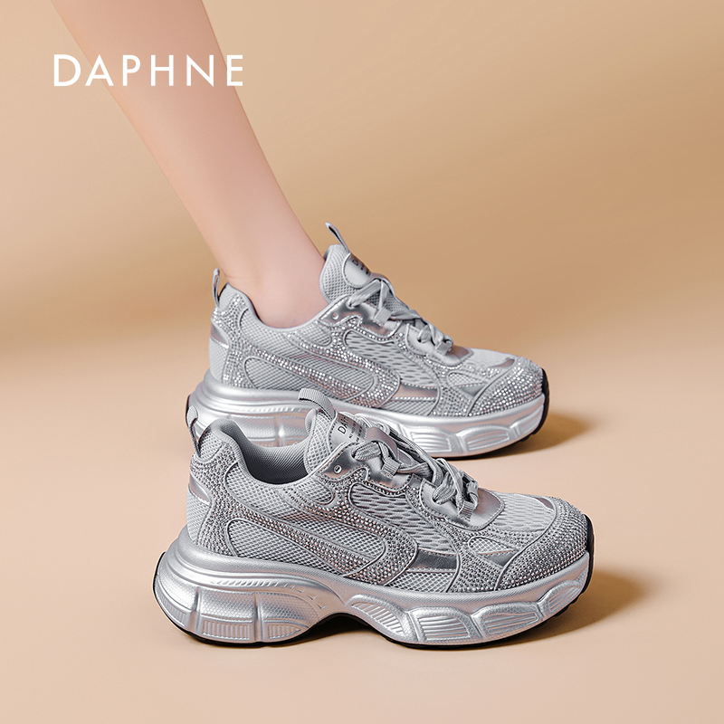 【星河赴梦】 达芙妮增高透气网面老爹鞋2026新款学院休闲运动鞋潮