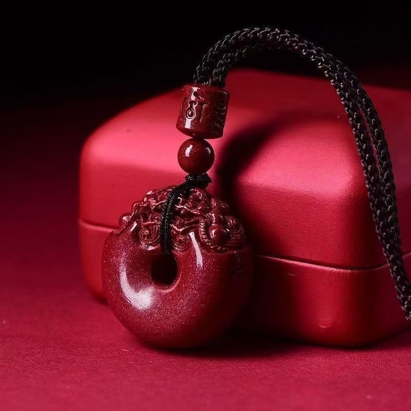 含辰砂工艺品紫金砂貔貅平安扣吊坠