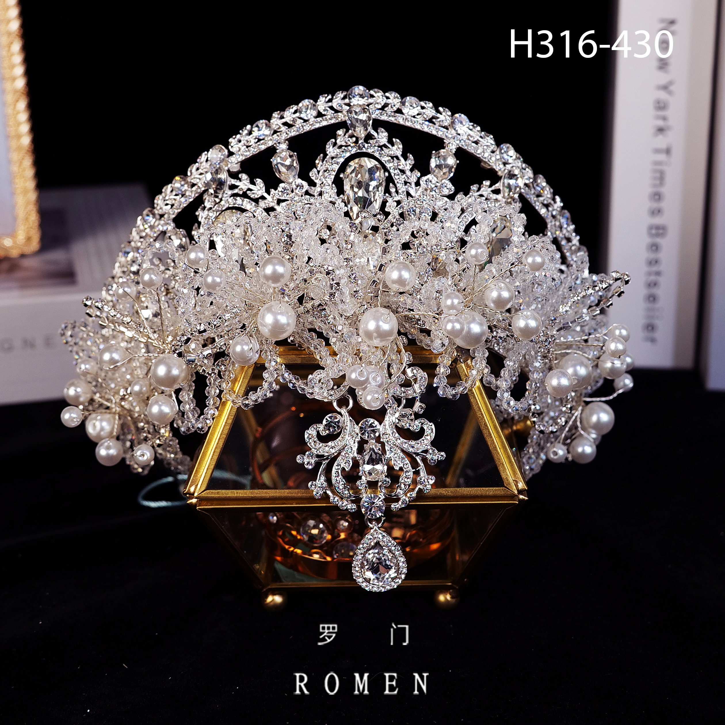 【（无耳饰）H316皇冠】ROMEN新娘头饰化妆师跟妆饰品