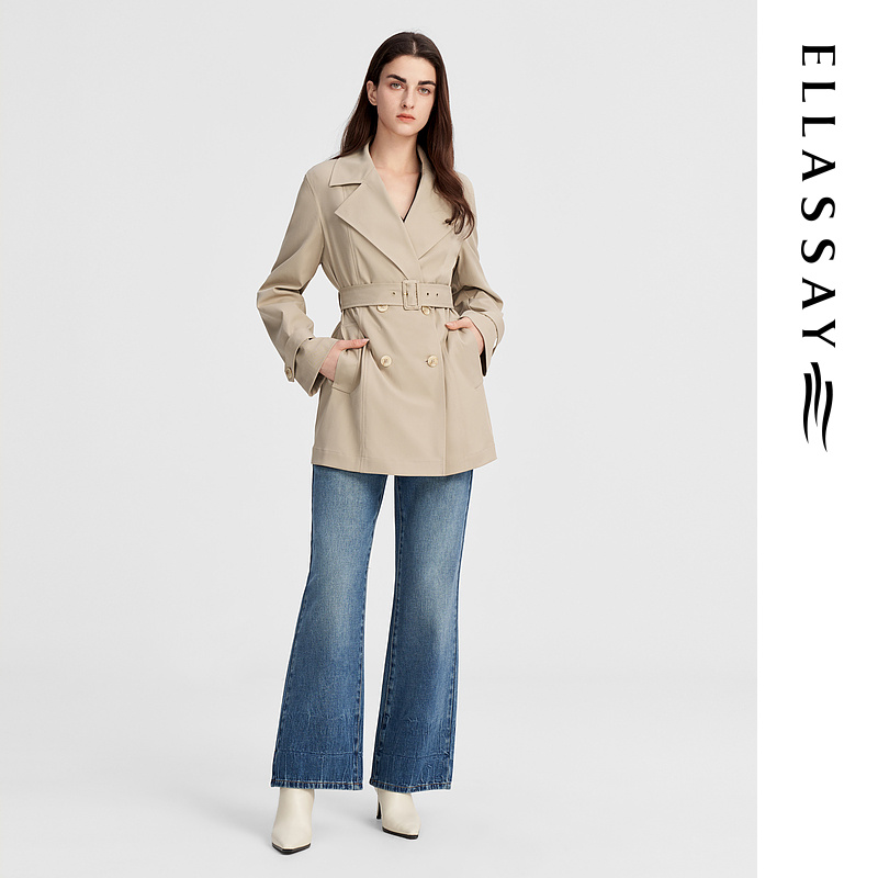 【丽公主专享】歌力思短款长风衣女EWW343F00900