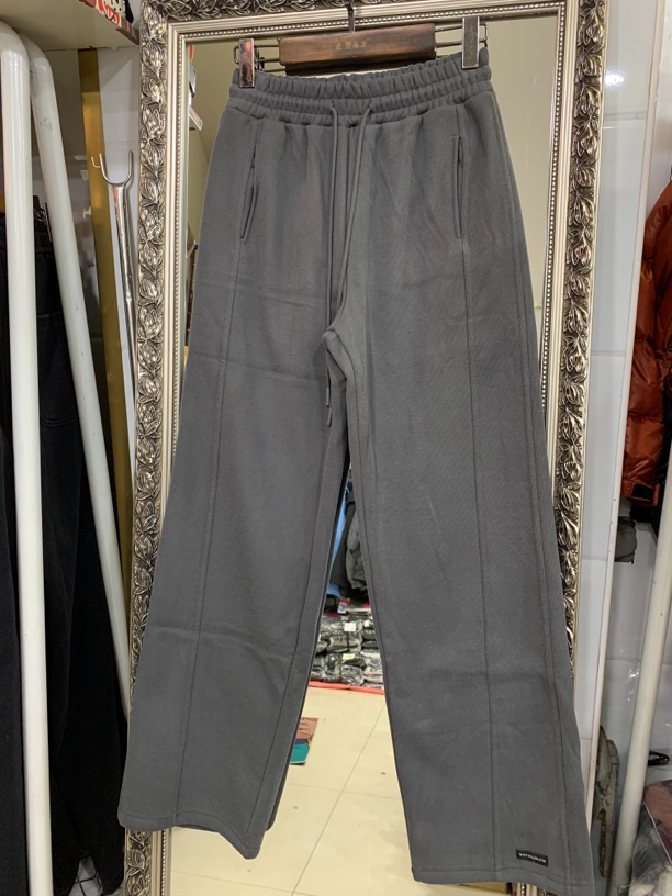 秋冬韩版宽松加绒休闲百搭窄版阔腿裤运动裤直筒裤卫裤