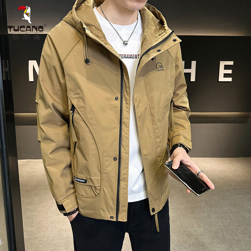 TUCANO/啄木鳥2024秋季新款男士时尚连帽工装夹克外套百搭帅气