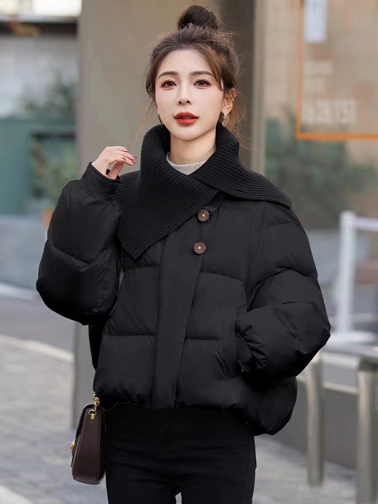 时尚潮流百搭韩版宽松加厚休闲冬季保暖小香风短款羽绒服显瘦网红