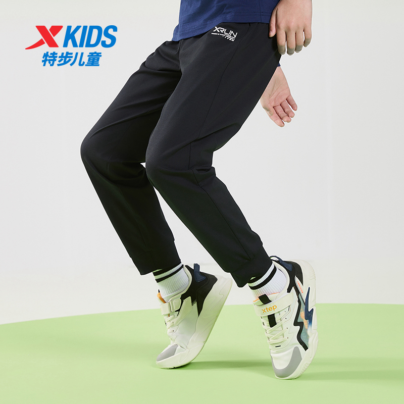 特步儿童冬季爆款舒适运动裤中大童百搭时尚户外长裤676126639144