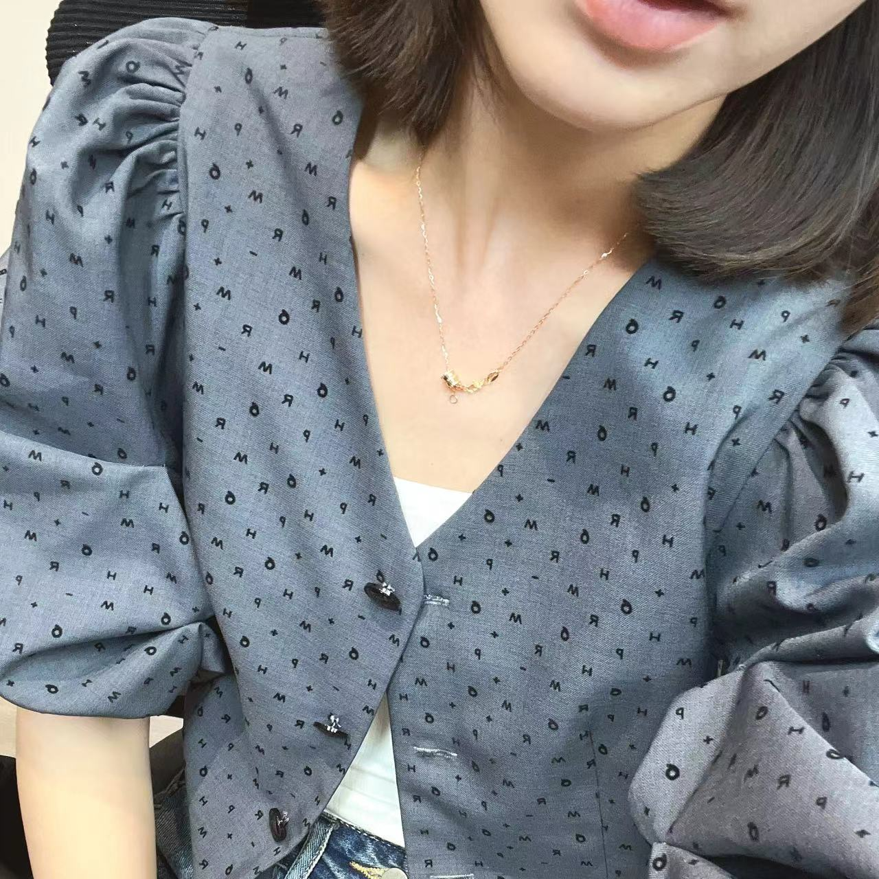 201-300夏季波点显瘦气质长袖洋气女士衬衫