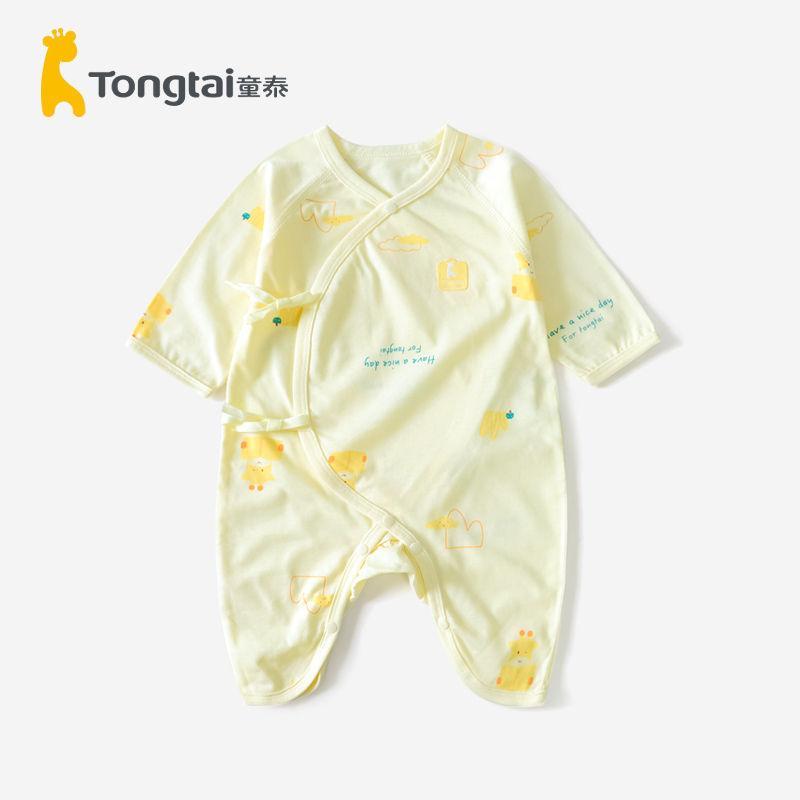 Tongtai/童泰婴儿连体衣春夏季薄款蝴蝶衣新生儿衣服爬服