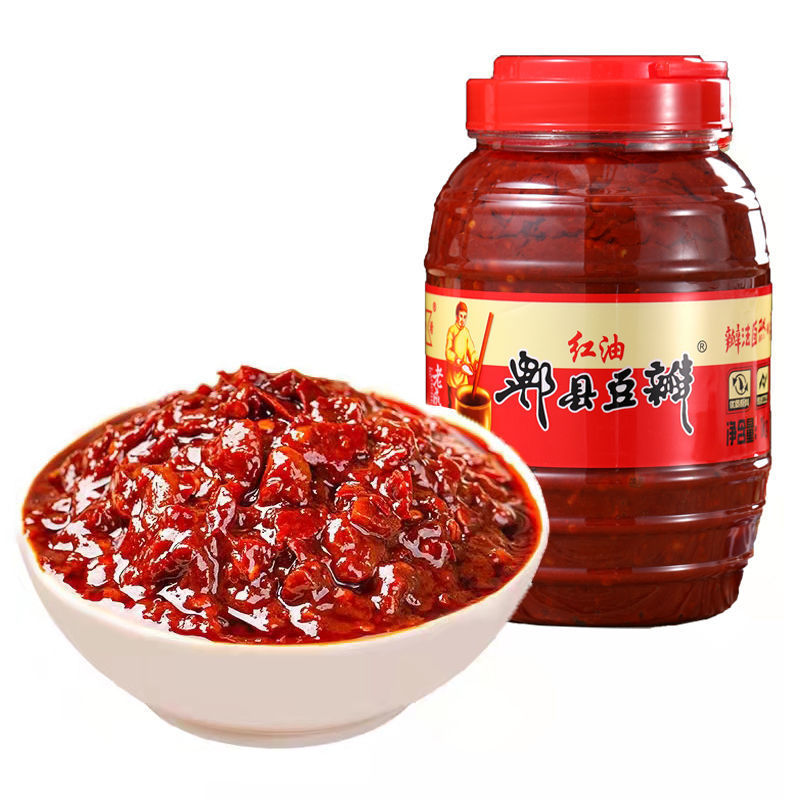 郫县红油豆瓣酱批发特级正宗老字号家用麻婆豆腐辣椒酱料四川特产