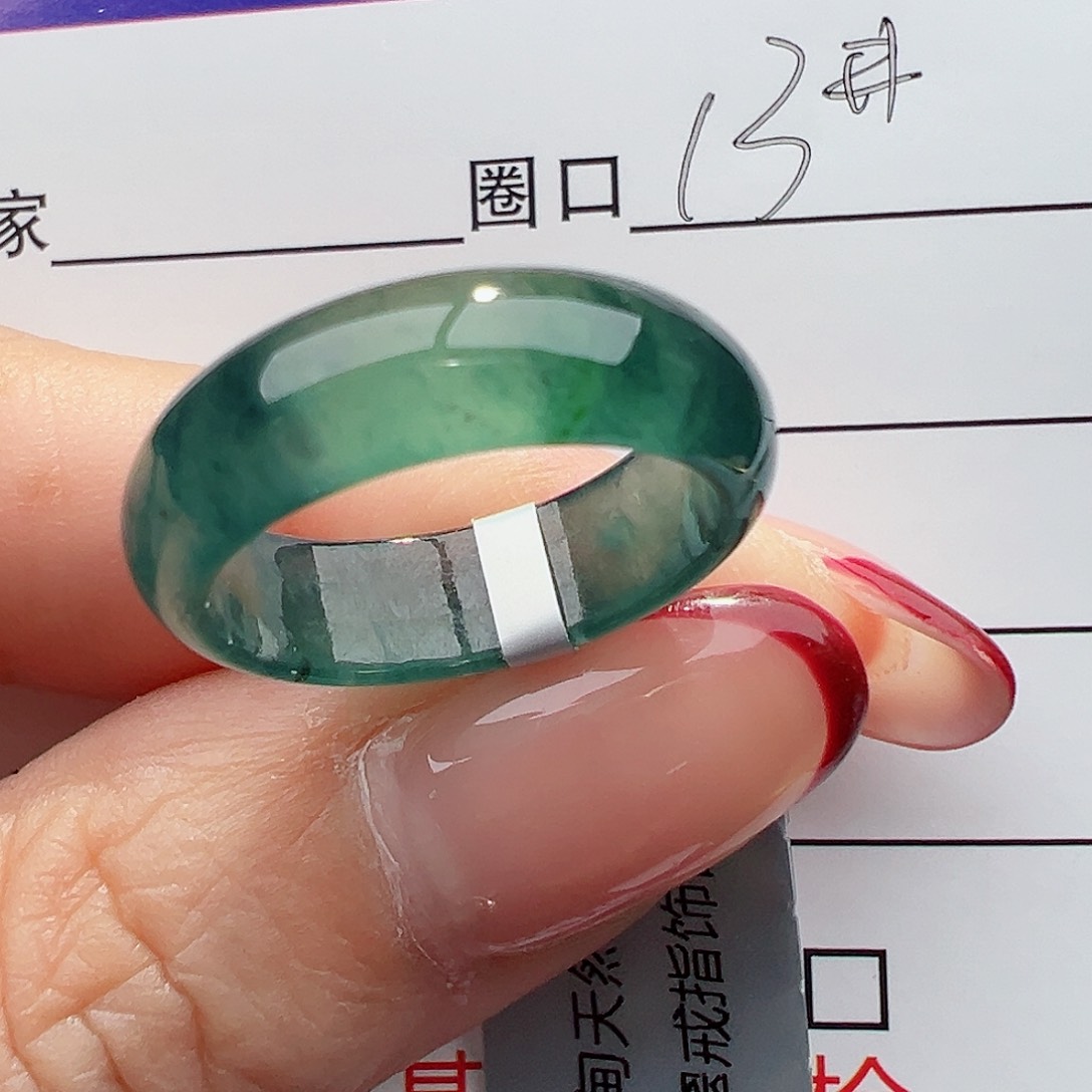 翡翠戒指未镶嵌帅****曦戒圈