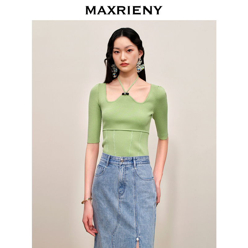 MAXRIENY精致华丽秋针织衫