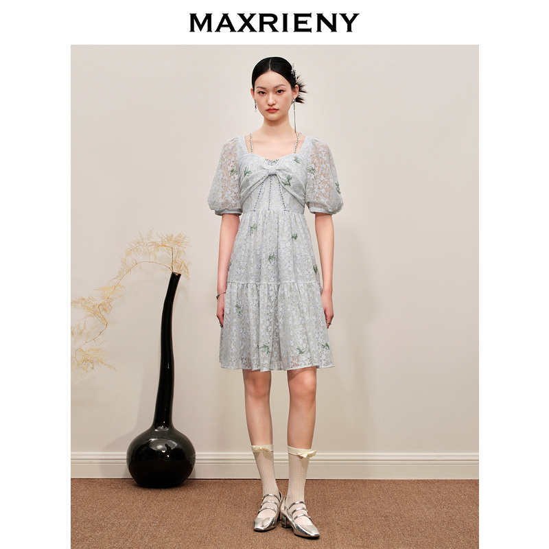 【彭彭echo专属】MAXRIENY【商场同款】新款百搭显瘦连衣裙