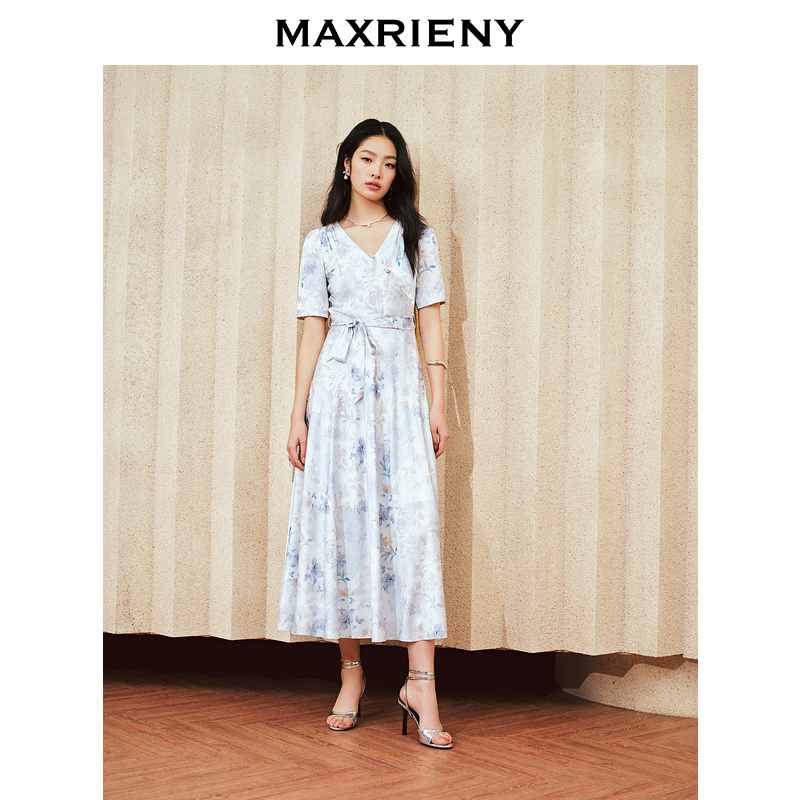 M408【赵老板专属】MAXRIENY欧式园艺复古风连衣裙夏款茶歇裙