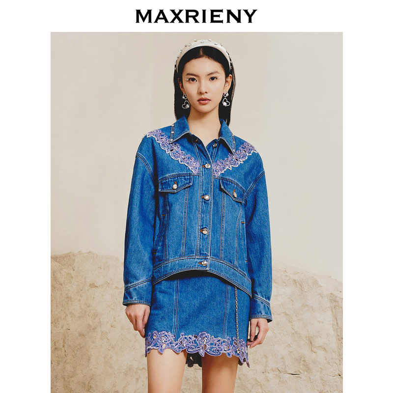 【彭彭echo专属】MAXRIENY2023牛仔外套