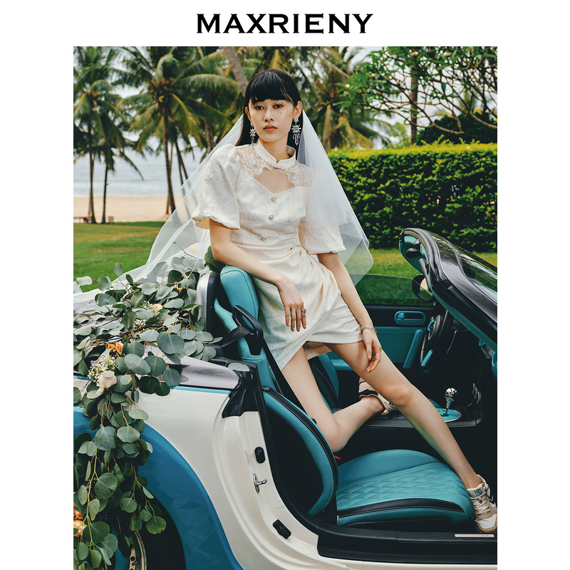 【媛媛女王】MAXRIENY夏连衣裙蕾丝