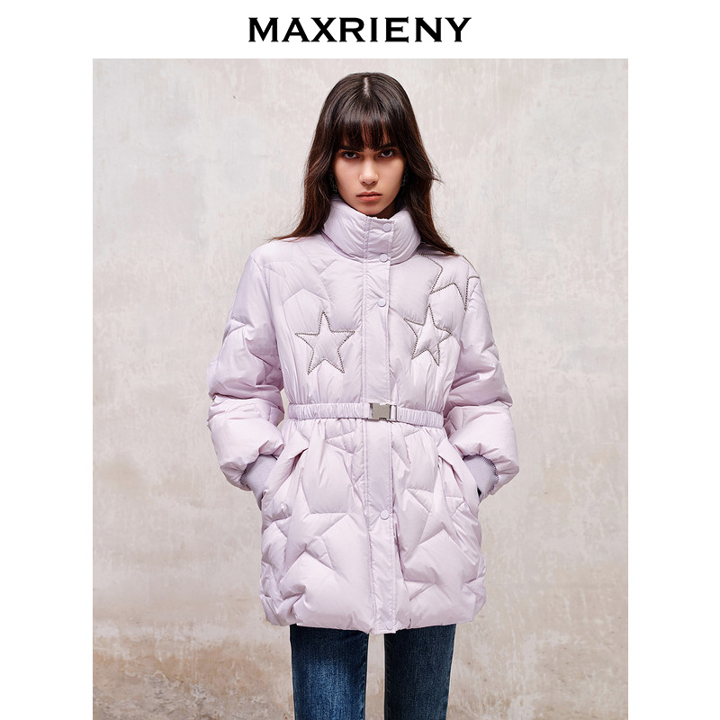 【林一专属】MAXRIENY精致氛围感羽绒服中长款冬季新款保暖热力感