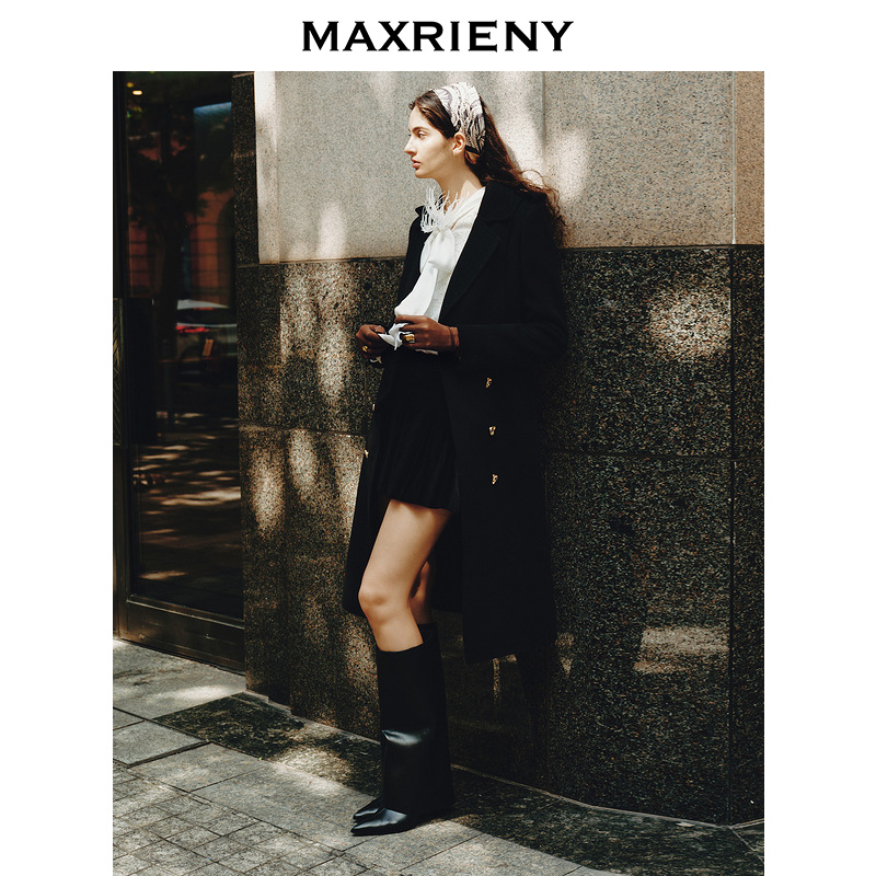 【达人专属】丨MAXRIENY极简轻奢廓形斗篷大衣秋款大衣外套女